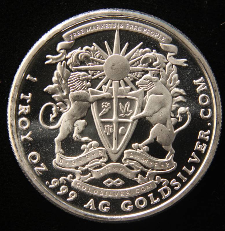 lot 54 image: 1 TROY OZ. .999 FINE SILVER 2015 PEGASUS DESIGN