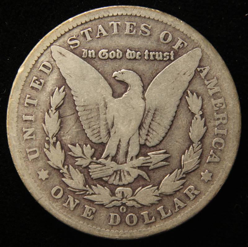 lot 55 image: 1890-O MORGAN SILVER DOLLAR