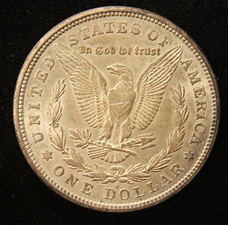 lot 92 image: 1921-S MORGAN SILVER DOLLAR