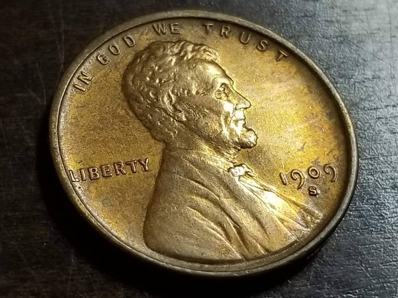 lot 03 image: 1909-S VDB WHEAT CENT KEY DATE COIN