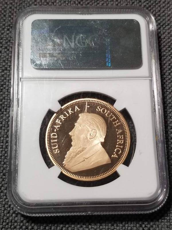 lot 01-A image: 2012 SOUTH AFRICA 45TH ANNIVERSARY 1oz GOLD KRUGERRAND PF70 ULT CAM NGC RARE only 600 minted