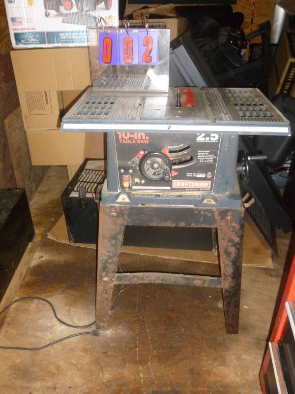lot 2 image: Craftsman 10 Table Saw
