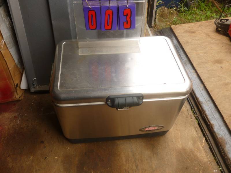 lot 3 image: Coleman Stainless Steel Cooler