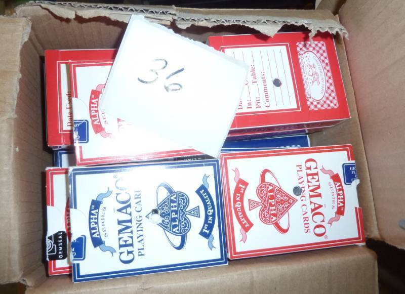 lot 36 image: 32 decks of playing cards...