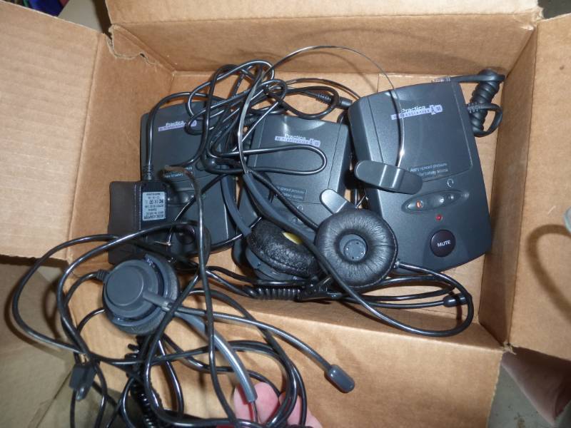 lot 93 image: 3 office phone headsets...
