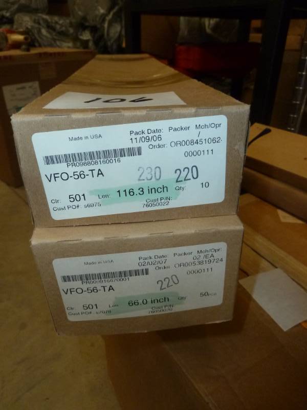 lot 106 image: Qty 50 - 66 inch and Qty 10 of 116 ...