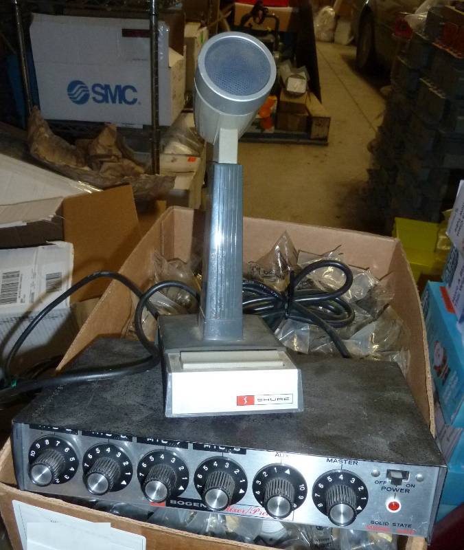lot 127 image: Bogen MixerPreamp and Shure deskto...