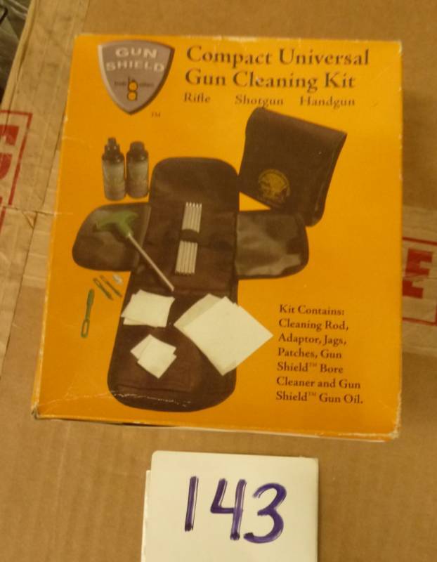 lot 143 image: new gun cleaning kit...