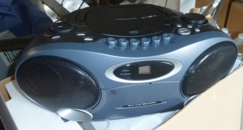 lot 164 image: new boombox, CD, cassette and radio...