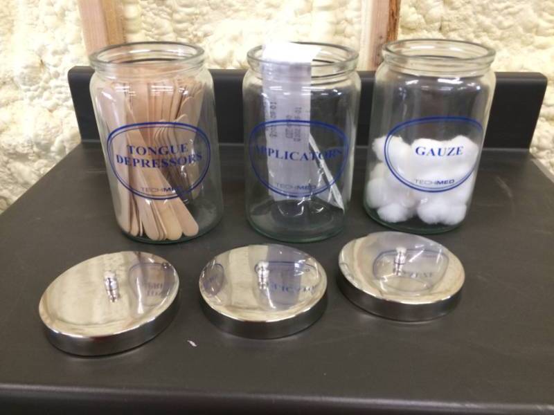 lot 74 image: Lot Of 3 Medical Jars