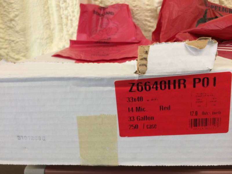 lot 16 image: Lot of Red Biohazard Bags