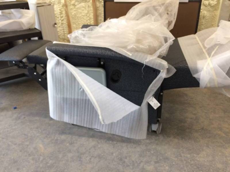 lot 32 image: WOWOW MSRP $3000 NEW Champion Ascent ll Recliner Transporter Geri Chair With Dual Side Trays, Full Recline & Swingaway Arms For Easy Wheelchair Transfers See Youtube