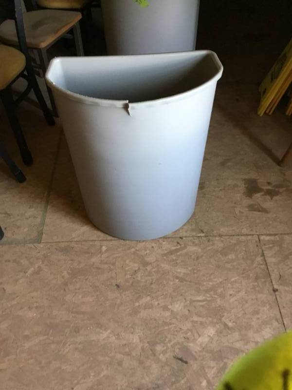 Half Moon Garbage can
