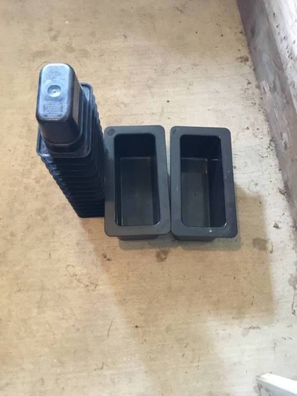 10 - 19 Cambro black containers and 2 insulated 13