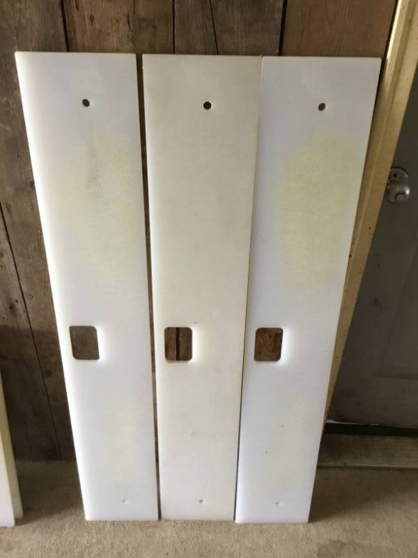 3  Cutting boards for prep stations 8x47.5x12 inch thick.