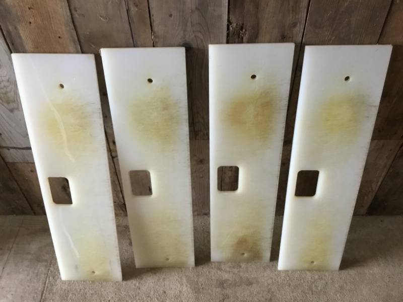 Lot of 4 Cutting boards for prep stations 8 x 23.5 x .5.