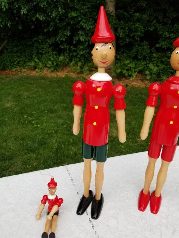 lot 56 image: Set of Wooden Pinocchios