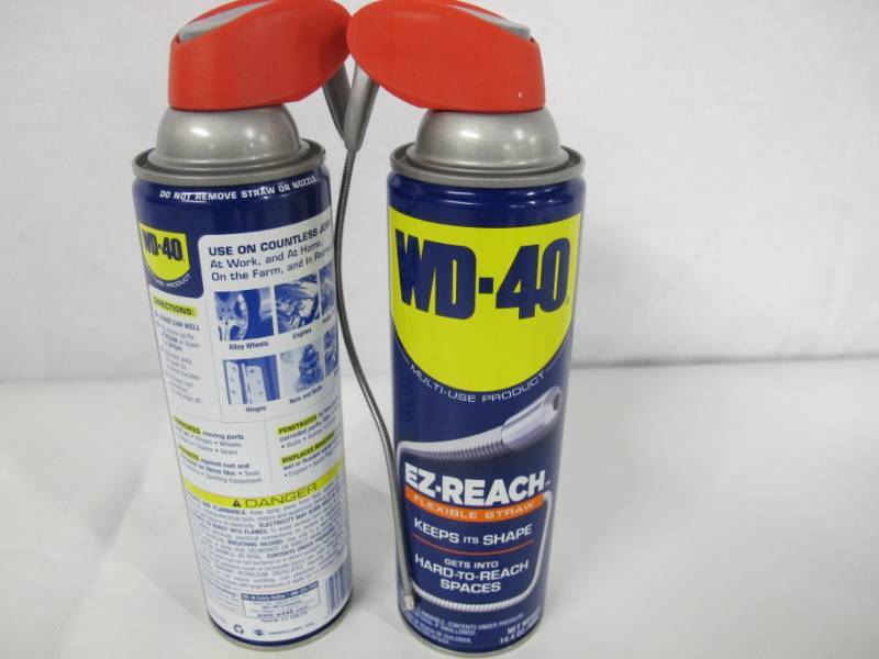 lot 24 image: WD-40 Multi-Use Product with SMART STRAW  EZ-REACH SPRAYS 2 WAYS, 14.4 OZ 2-Pack