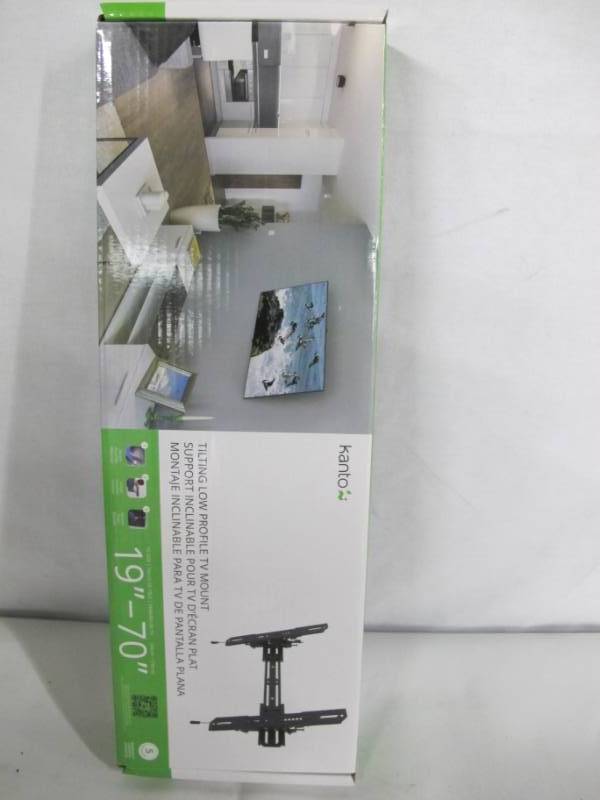 lot 31 image: Kanto PT250 19 - 70 Low Profile Tilting TV Mount - NEW
