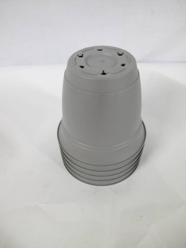 lot 8 image: 5 Pack of The HC Companies 6 inch Eclipse Planter - ECA06000 - Gray