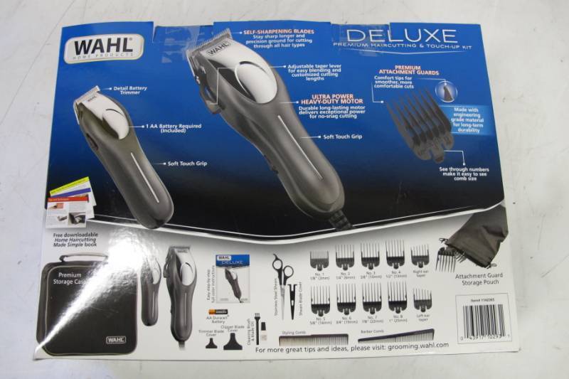 lot 59 image: Wahl Deluxe Chrome Premium All-In-One Haircutting and Touch-Up Kit