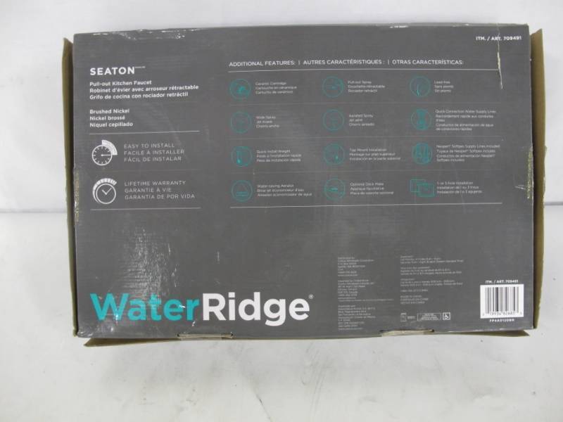 lot 86 image: Water Ridge Seaton Pull-Out Kitchen Faucet - Brushed Nickel Finish