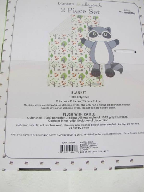 blankets and beyond raccoon