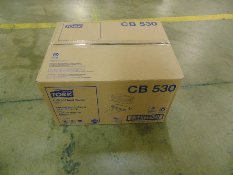 lot 557 image: Tork Universal  CB530  C-Fold Paper Hand Towel, 1-Ply, 12.75 Width x 10.13 Length, White,  (Case of 16 Packs, 150 per Pack, 2,400 Towels)