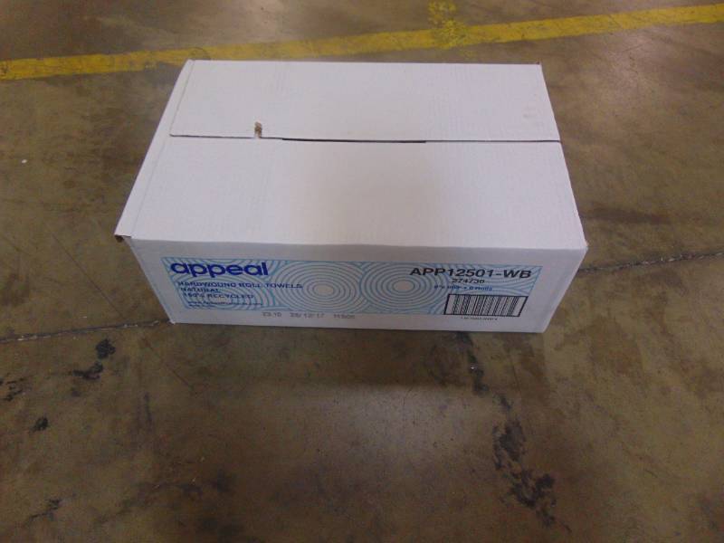 lot 561 image: Appeal 100% Recycled Hard Roll Towel, 8 x 800 in Natural 6 Rolls per Case GID-274736