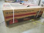 lot 566 image: Precision 10 cu. ft. Steel Trailing Dump Cart, LDT1002B - NEW IN BOX