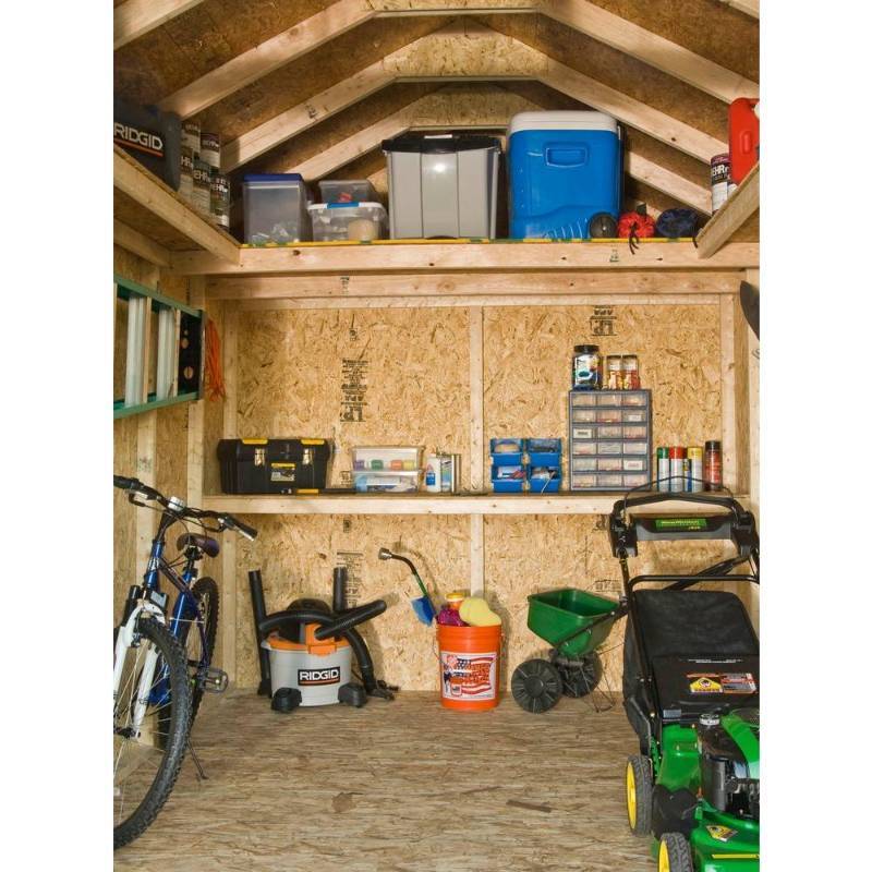 lot 596 image: Handy Home Products Majestic 8 ft. x 12 ft. Wood Storage Shed 18631-8