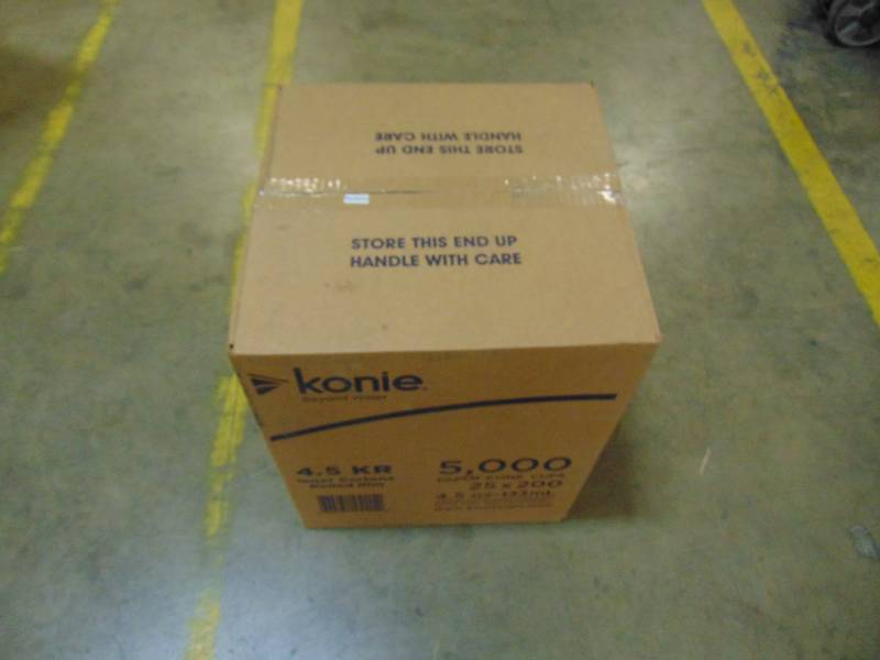 lot 619 image: Konie Cups International, Inc. KCI45KRCT, Rolled Rim Paper Cone Cups, 5000  Carton, White, 4.50 fl oz