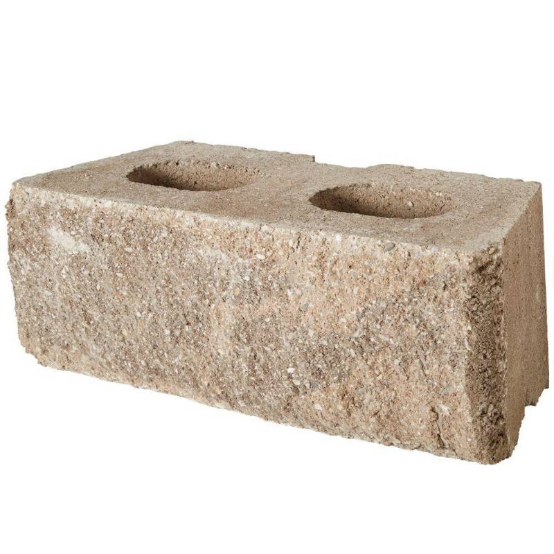 lot 665 image: Pavestone RockWall Large 6 in. x 17.5 in. x 7 in. Pecan Concrete Retaining Wall Block (48 Pcs.  34.9 Face ft.  Pallet) 79824