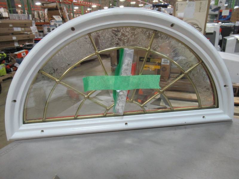 lot 85 image: Exterior Door Replacement Arch Light. 24 X 12 X 1 12 Channel.