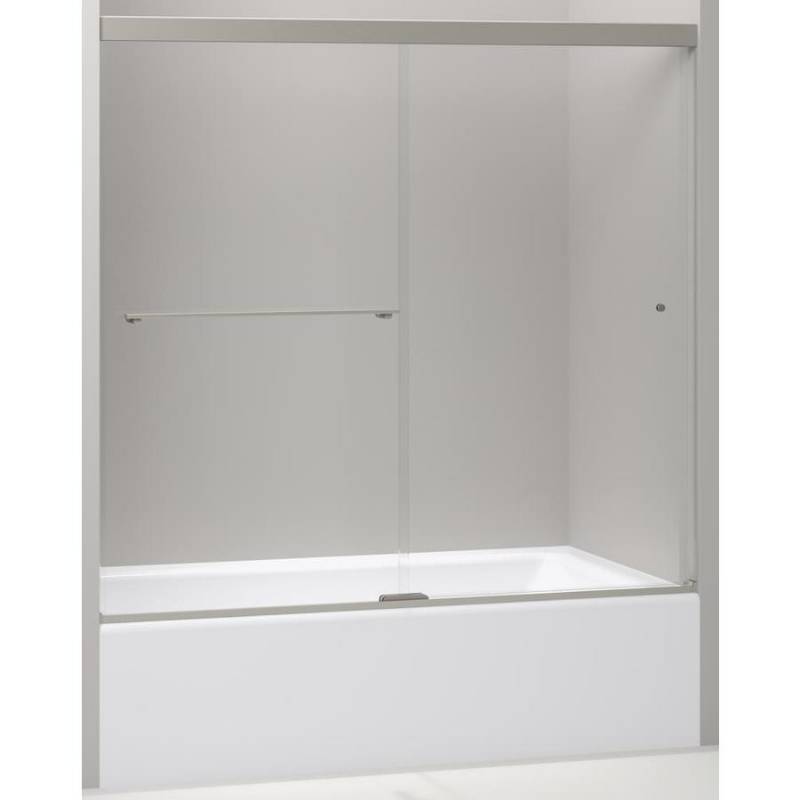lot 9 image: KOHLER Revel 56.625-in to 59.625-in W Brushed Nickel Bathtub Door R707001-L-BNK