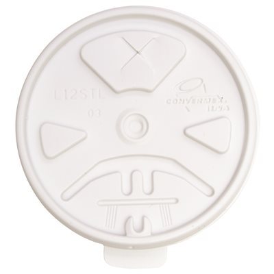 lot 177 image: Renown STRAW LOCKBACK STYROFOAM CUP LID REN09039, 1,000 PER CASE (20 sleeves of 50).