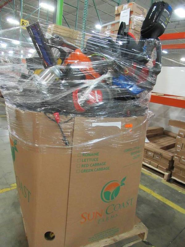 lot 36 image: WHOLESALE MIXED PALLET OF RETURNS - POWER TOOLS, COMPRESSORS AND MORE