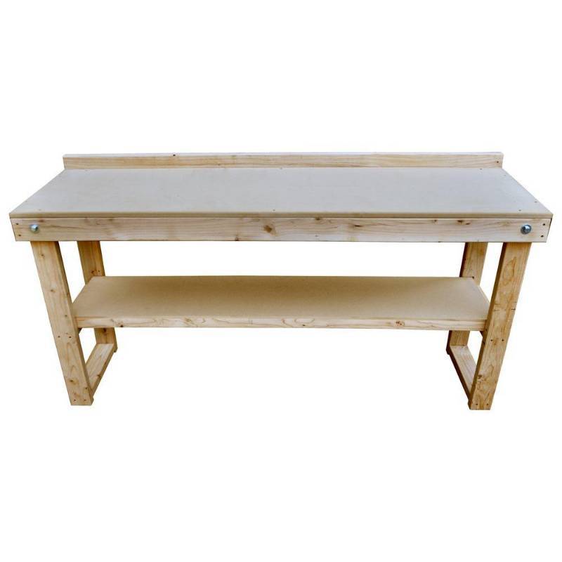 lot 33 image: Signature Development 72 in. Fold-Out Wood Workbench, WKBNCH72X22 - NEW IN BOX