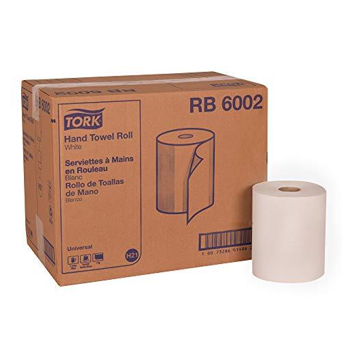 lot 127 image: Tork Universal RB6002 Hardwound Paper Roll Towel, 1-Ply, 7.87 Width x 600 Length, White (Case of 12 Rolls, 600 Ft. Per Roll, 7,200 Feet)