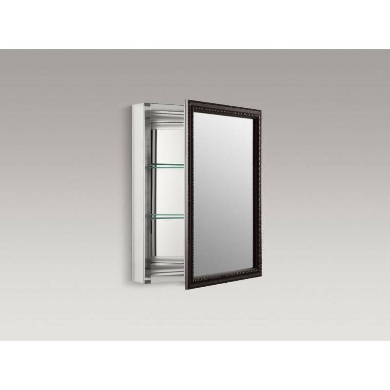 lot 235 image: Kohler 20 in. x 26 in H. Recessed or Surface Mount Mirrored Medicine Cabinet in Oil Rubbed Bronze, K-2967-BR1 - New in Box