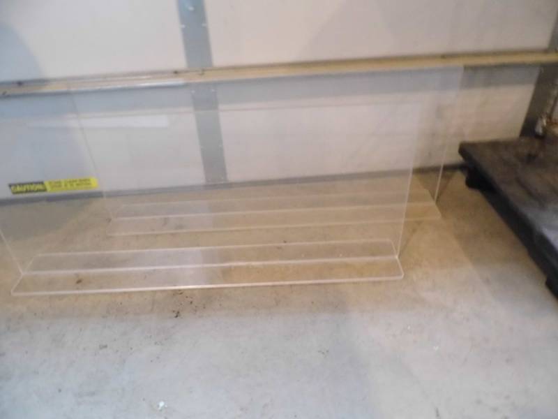 lot 29 image: 2 Large Acylic Sign Holders