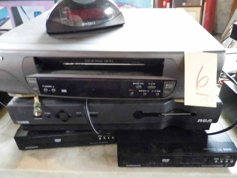 lot 6 image: Sony VCR - RCA VCR - Magnavox DVD