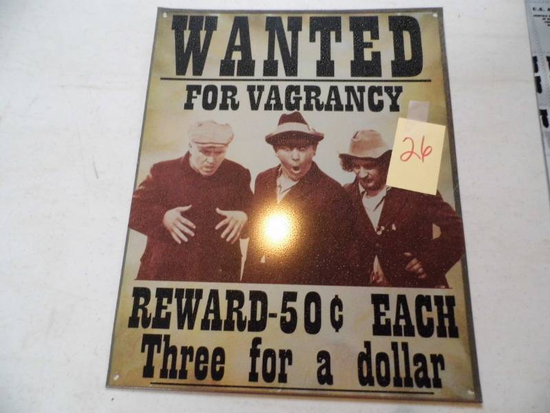 lot 26 image: 3 Stooges Sign