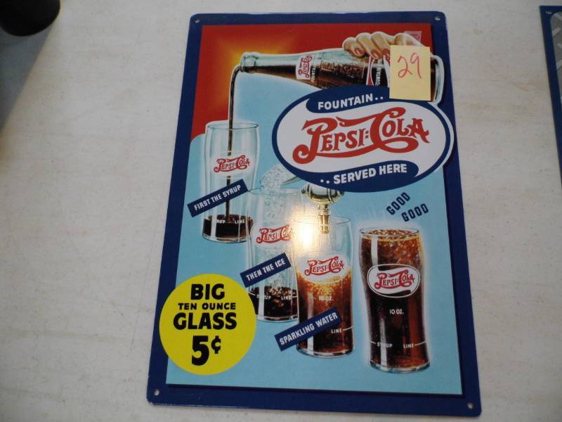 lot 29 image: Pepsi Sign