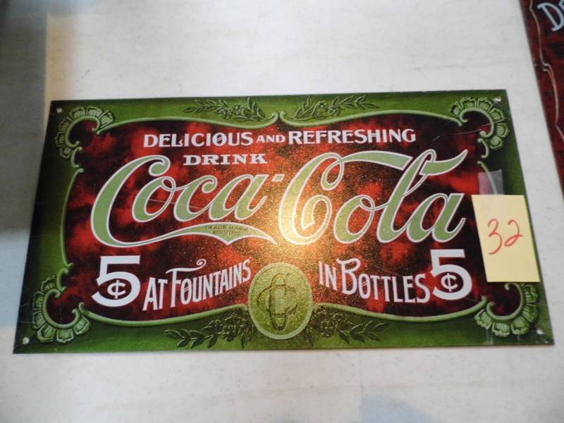lot 32 image: Coke Sign