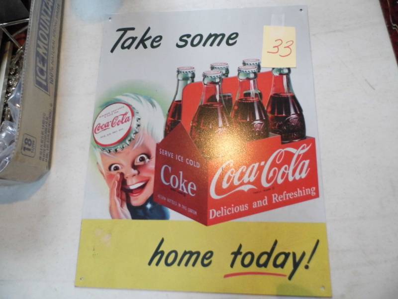 lot 33 image: Coke Sign