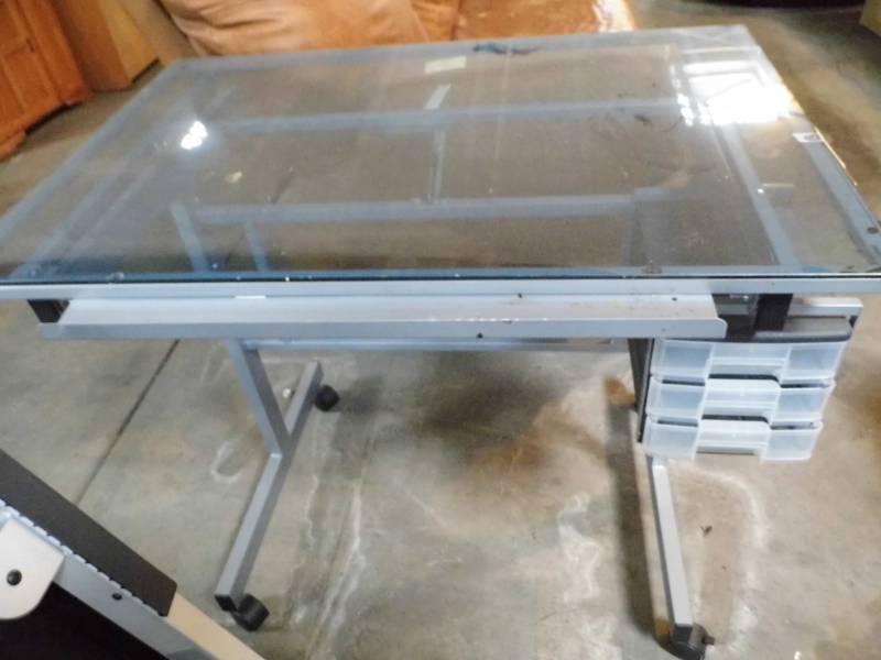 lot 150 image: Glass Computer Desk