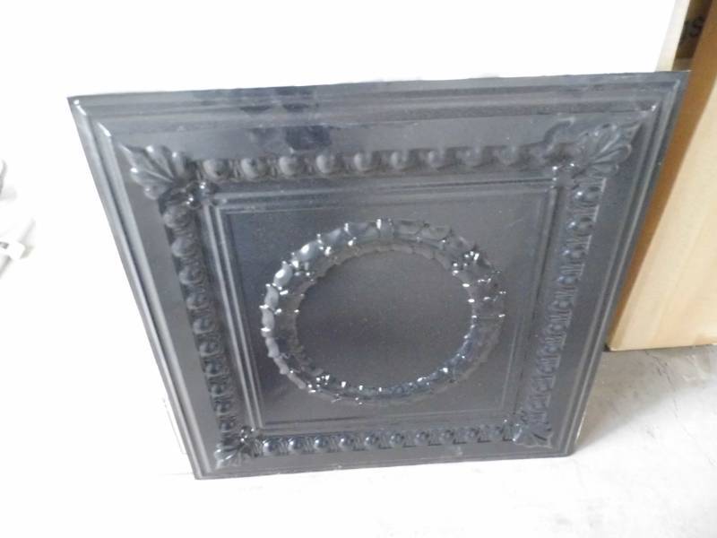lot 184 image: Package of 15 New Tin Ceiling Tiles