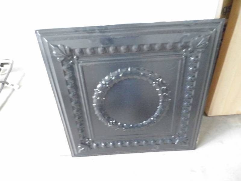 lot 185 image: Package of 15 New Tin Ceiling Tiles