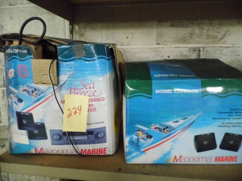 lot 224 image: Marine Stereo - Speakers